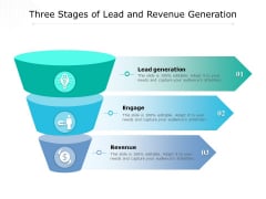 Three Stages Of Lead And Revenue Generation Ppt PowerPoint Presentation Inspiration Clipart PDF Three Stages Of Lead And Revenue Generation Ppt PowerPoint Presentation Inspiration Clipart PDF