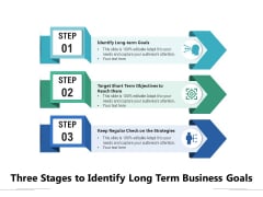 Three Stages To Identify Long Term Business Goals Ppt PowerPoint Presentation Professional Infographic Template PDF Three Stages To Identify Long Term Business Goals Ppt PowerPoint Presentation Professional Infographic Template PDF