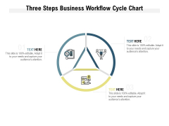 Three Steps Business Workflow Cycle Chart Ppt PowerPoint Presentation Infographics Vector