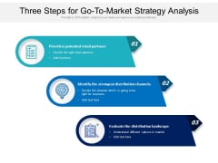 Three Steps For Go To Market Strategy Analysis Ppt PowerPoint Presentation Ideas Infographics PDF Three Steps For Go To Market Strategy Analysis Ppt PowerPoint Presentation Ideas Infographics PDF