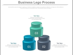Three Steps Lego Process Diagram Powerpoint Slides Three Steps Lego Process Diagram Powerpoint Slides