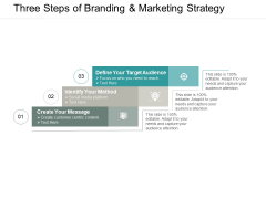 Three Steps Of Branding And Marketing Strategy Ppt PowerPoint Presentation File Clipart Three Steps Of Branding And Marketing Strategy Ppt PowerPoint Presentation File Clipart