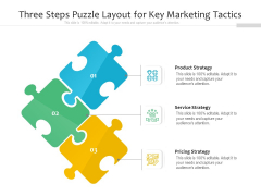 Three Steps Puzzle Layout For Key Marketing Tactics Ppt PowerPoint Presentation File Deck PDF Three Steps Puzzle Layout For Key Marketing Tactics Ppt PowerPoint Presentation File Deck PDF