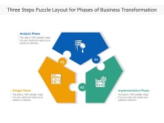 Three Steps Puzzle Layout For Phases Of Business Transformation Ppt PowerPoint Presentation File Slideshow PDF Three Steps Puzzle Layout For Phases Of Business Transformation Ppt PowerPoint Presentation File Slideshow PDF