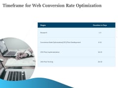 Timeframe For Web Conversion Rate Optimization Ppt Slides Images PDF Timeframe For Web Conversion Rate Optimization Ppt Slides Images PDF
