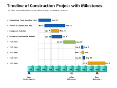 Timeline Of Construction Project With Milestones Ppt PowerPoint Presentation Summary Graphics Example PDF Timeline Of Construction Project With Milestones Ppt PowerPoint Presentation Summary Graphics Example PDF