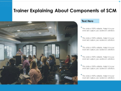 Trainer Explaining About Components Of SCM Ppt PowerPoint Presentation Portfolio Deck PDF Trainer Explaining About Components Of SCM Ppt PowerPoint Presentation Portfolio Deck PDF