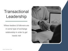 Transactional Leadership Ppt PowerPoint Presentation Influencers Transactional Leadership Ppt PowerPoint Presentation Influencers