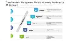 Transformation Management Maturity Quarterly Roadmap For IT Company Sample Transformation Management Maturity Quarterly Roadmap For IT Company Sample