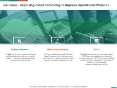 Transforming Enterprise Digitally Use Cases Deploying Cloud Computing To Improve Operational Ppt Slides Diagrams PDF