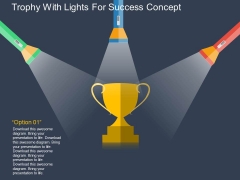 Trophy With Lights For Success Concept Powerpoint Template Trophy With Lights For Success Concept Powerpoint Template