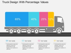 Truck Design With Percentage Values Powerpoint Template