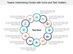 Twelve Interlocking Circles With Icons And Text Holders Ppt PowerPoint Presentation File Designs Download Twelve Interlocking Circles With Icons And Text Holders Ppt PowerPoint Presentation File Designs Download