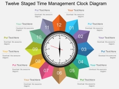 Twelve Staged Time Management Clock Diagram Powerpoint Template Twelve Staged Time Management Clock Diagram Powerpoint Template