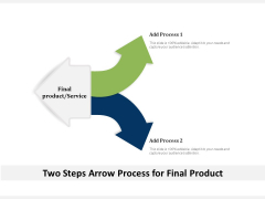 Two Steps Arrow Process For Final Product Ppt PowerPoint Presentation File Professional PDF