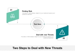 Two Steps To Deal With New Threats Ppt PowerPoint Presentation Gallery Examples PDF Two Steps To Deal With New Threats Ppt PowerPoint Presentation Gallery Examples PDF