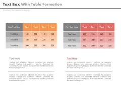 Two Table Charts For Business Data Powerpoint Slides Two Table Charts For Business Data Powerpoint Slides