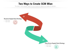 Two Ways To Create Scm Mlan Ppt PowerPoint Presentation Show Model PDF Two Ways To Create Scm Mlan Ppt PowerPoint Presentation Show Model PDF