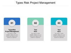 Types Risk Project Management Ppt PowerPoint Presentation Diagram Lists Cpb