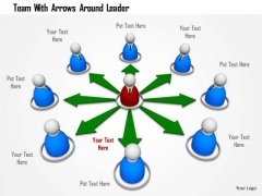 Team With Arrows Around Leader PowerPoint Templates Team With Arrows Around Leader PowerPoint Templates