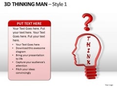 Think Hard PowerPoint Templates And Thinking Man Ppt Slides