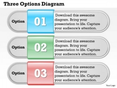 Three Options Diagram PowerPoint Presentation Template Three Options Diagram PowerPoint Presentation Template