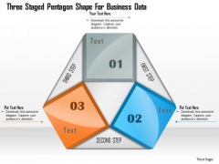 Three Staged Pentagon Shape For Business Data Presentation Template Three Staged Pentagon Shape For Business Data Presentation Template