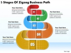 Timeline PowerPoint Template 5 Stages Of Zigzag Business Path Timeline PowerPoint Template 5 Stages Of Zigzag Business Path