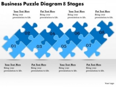 Timeline PowerPoint Template Business Puzzle Diagram 8 Stages