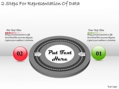 Timeline Ppt Template 2 Steps For Representation Of Data