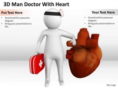 Top Business People 3d Man Doctor With Heart PowerPoint Templates