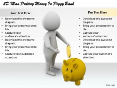 Total Marketing Concepts 3d Man Putting Money Piggy Bank Business Total Marketing Concepts 3d Man Putting Money Piggy Bank Business