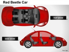 Travel Red Beetle Car PowerPoint Slides And Ppt Diagram Templates