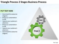 Triangle Process 2 Stages Business Ppt Plan PowerPoint Slides