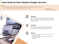 UI Software Design Case Study For User Interface Design Services Ppt Infographics Visual Aids PDF