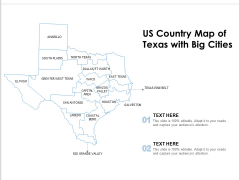 US Country Map Of Texas With Big Cities Ppt PowerPoint Presentation Summary Information PDF