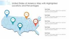 United States Of America Map With Highlighted Locations And Percentages Ppt PowerPoint Presentation File Outline PDF United States Of America Map With Highlighted Locations And Percentages Ppt PowerPoint Presentation File Outline PDF