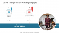 Use A B Testing To Improve Marketing Campaigns Ppt Infographics Designs PDF Use A B Testing To Improve Marketing Campaigns Ppt Infographics Designs PDF
