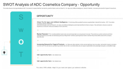 Utilization Of Current Techniques To Improve Efficiency Case Competition SWOT Analysis Of ADC Cosmetics Company Opportunity Designs PDF Utilization Of Current Techniques To Improve Efficiency Case Competition SWOT Analysis Of ADC Cosmetics Company Opportunity Designs PDF