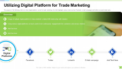 Utilizing Digital Platform For Trade Marketing Infographics PDF