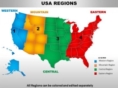 Usa Central Region Country PowerPoint Maps