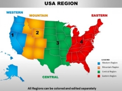Usa Mountain Region Country PowerPoint Maps