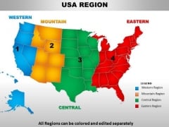Usa Mountain Region Country PowerPoint Maps Usa Mountain Region Country PowerPoint Maps