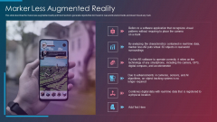 VR And AR IT Marker Less Augmented Reality Ppt Visual Aids Deck PDF VR And AR IT Marker Less Augmented Reality Ppt Visual Aids Deck PDF