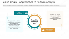Value Chain Approaches To Perform Analysis Ppt Show Graphics PDF Value Chain Approaches To Perform Analysis Ppt Show Graphics PDF