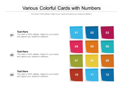 Various Colorful Cards With Numbers Ppt PowerPoint Presentation File Good PDF Various Colorful Cards With Numbers Ppt PowerPoint Presentation File Good PDF
