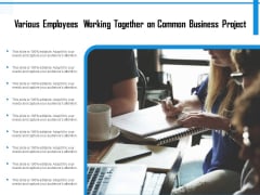 Various Employees Working Together On Common Business Project Ppt PowerPoint Presentation Infographic Template Show PDF Various Employees Working Together On Common Business Project Ppt PowerPoint Presentation Infographic Template Show PDF