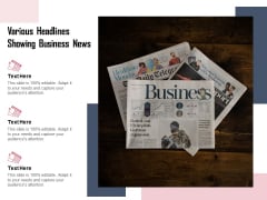 Various Headlines Showing Business News Ppt PowerPoint Presentation Professional Gridlines PDF Various Headlines Showing Business News Ppt PowerPoint Presentation Professional Gridlines PDF