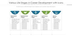 Various Life Stages In Career Development With Icons Ppt Professional Outline PDF Various Life Stages In Career Development With Icons Ppt Professional Outline PDF