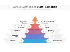 Various Methods Of Staff Promotion Ppt PowerPoint Presentation Icon Clipart Various Methods Of Staff Promotion Ppt PowerPoint Presentation Icon Clipart